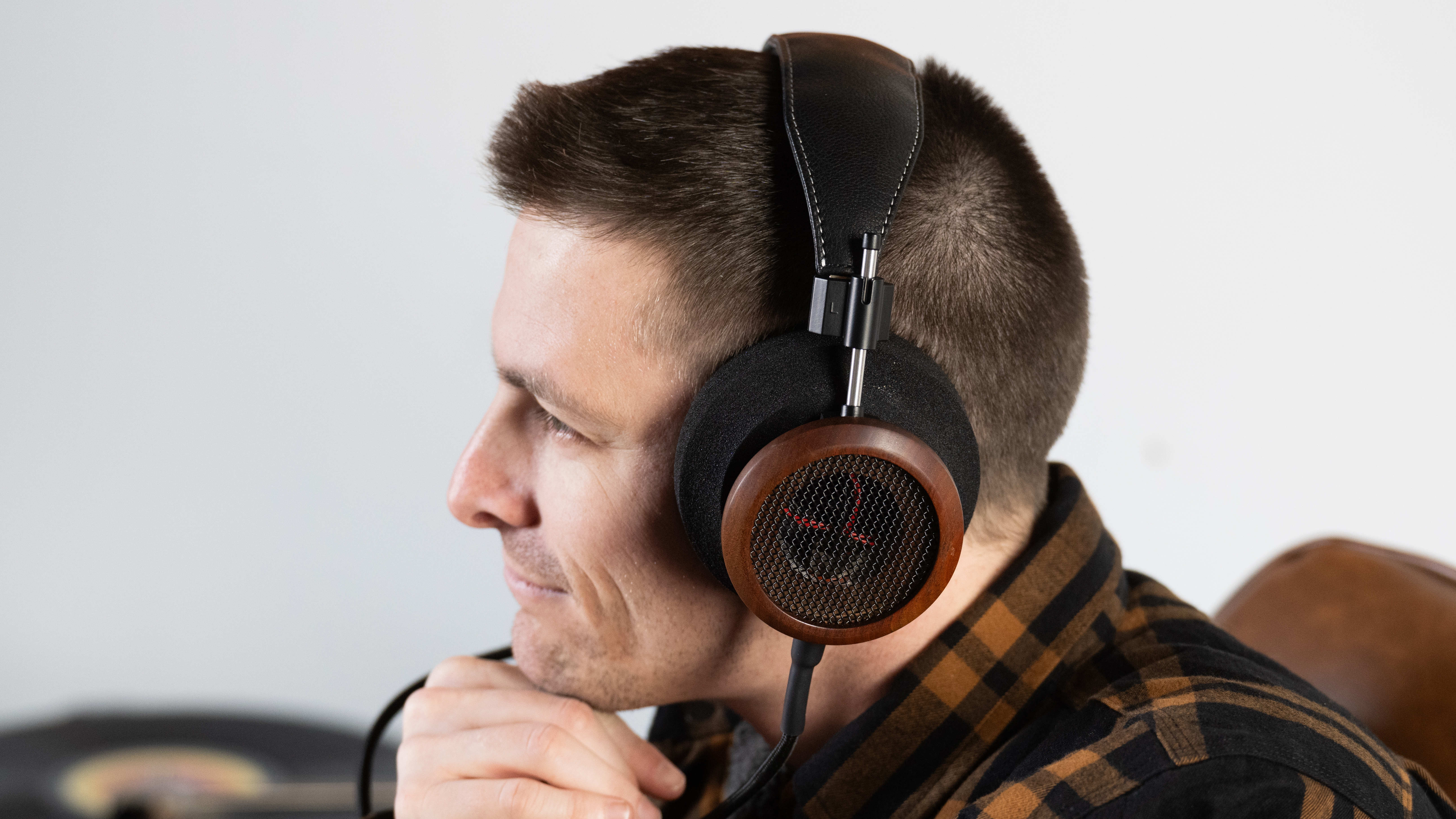 Grado Signature S950 headphones worn by a man