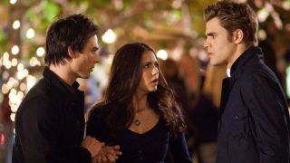 Paul Wesley, Ian Somerhalder, at Nina Dobrev sa The Vampire Diaries