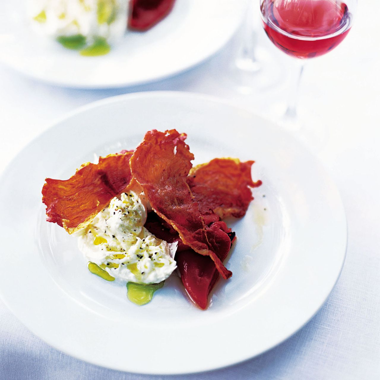 Buffalo Mozzarella with Crispy Serrano Ham and Roasted Peppers recipe-new recipes-woman and home