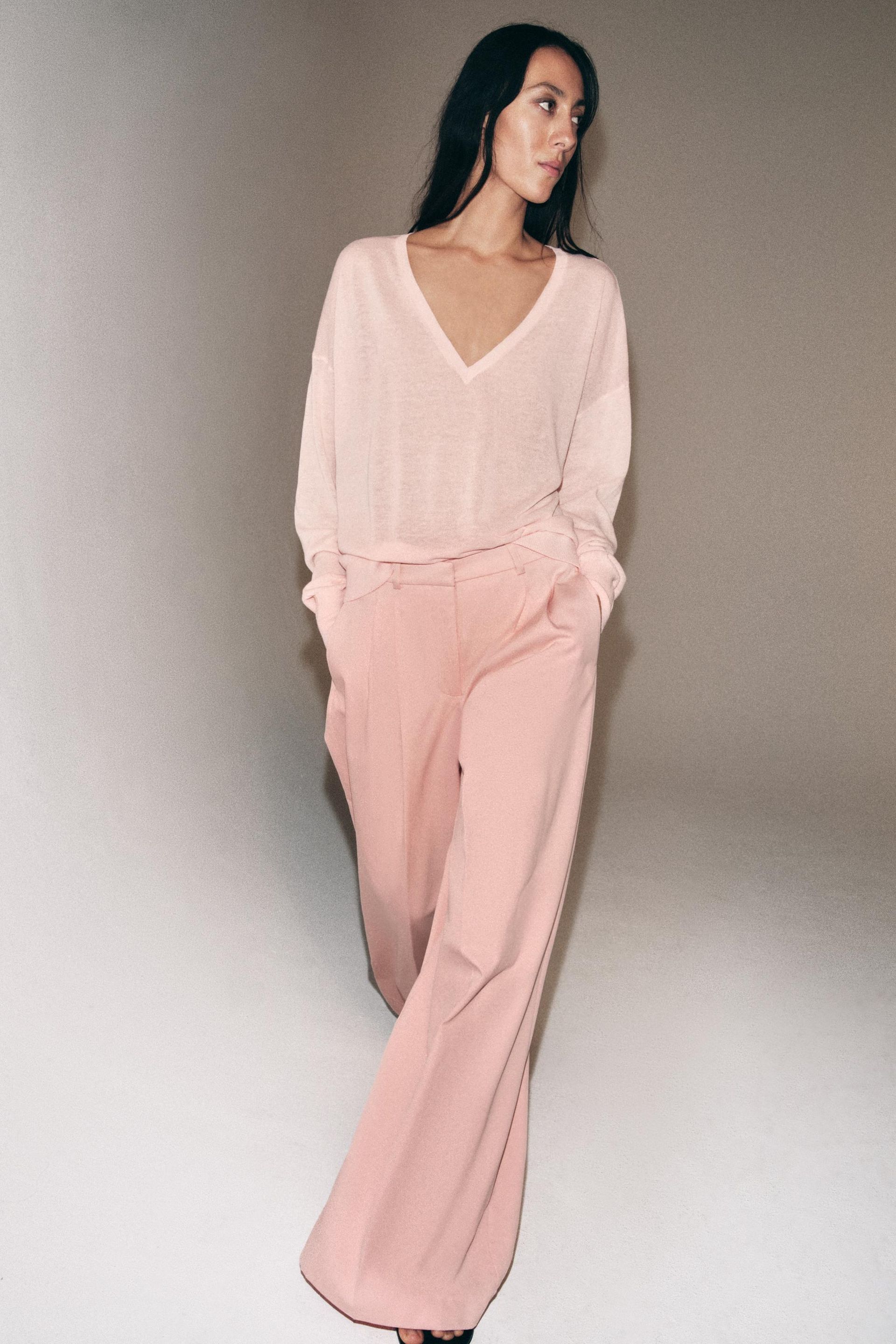 Wide-Leg Pleated Trousers Zw Collection