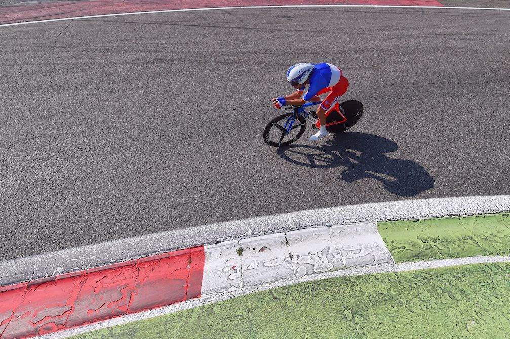 Thibaut Pinot on the final stage of the Giro d'Italia