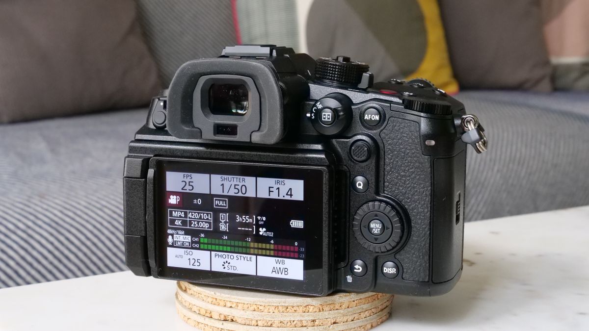 The Panasonic GH6 camera sitting on a table