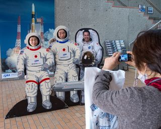 Tourists at Tanegashima Space Center in Japan
