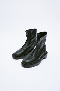 Leather Ankle Boots With Zip, £69.99