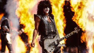 Paul Stanley performs onstage with Kiss in Melbourne, Australia on September 30, 2023