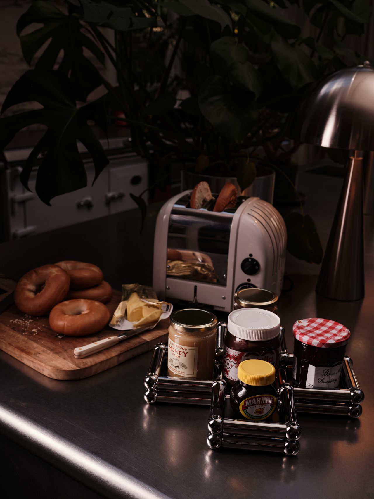 A series of shots depicting a festive Christmas tree, flowers, candles, and accessories setup.