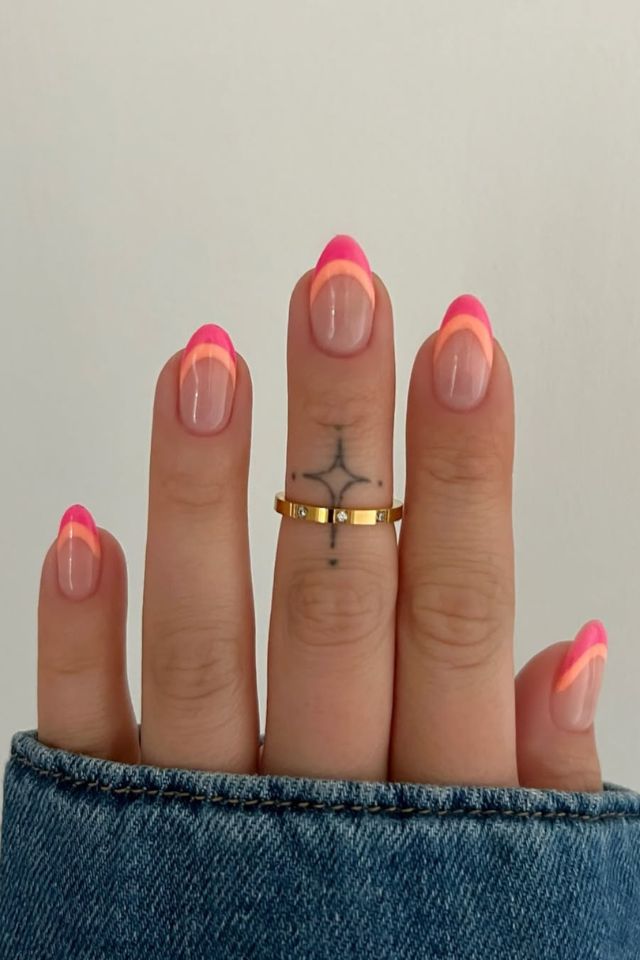 @charlotteellennails Double French Tip Nails