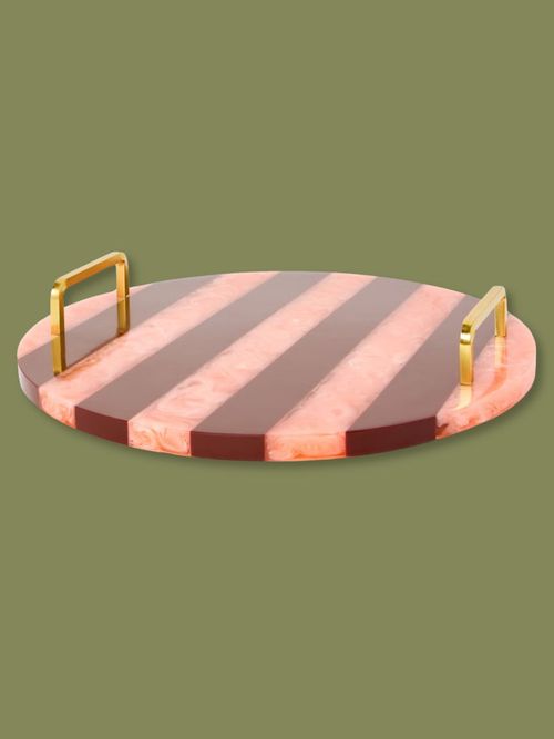 Striped Resin Bar Tray | Oliver Bonas