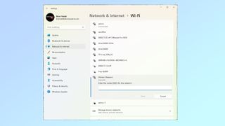 Connecting to a Hidden Wi-Fi network on Windows 11