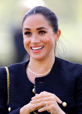 Meghan, Duchess of Sussex attends the Land Rover Driving Challenge, on day 1 of the Invictus Games 2020 at Zuiderpark on April 16, 2022 in The Hague, Netherlands
