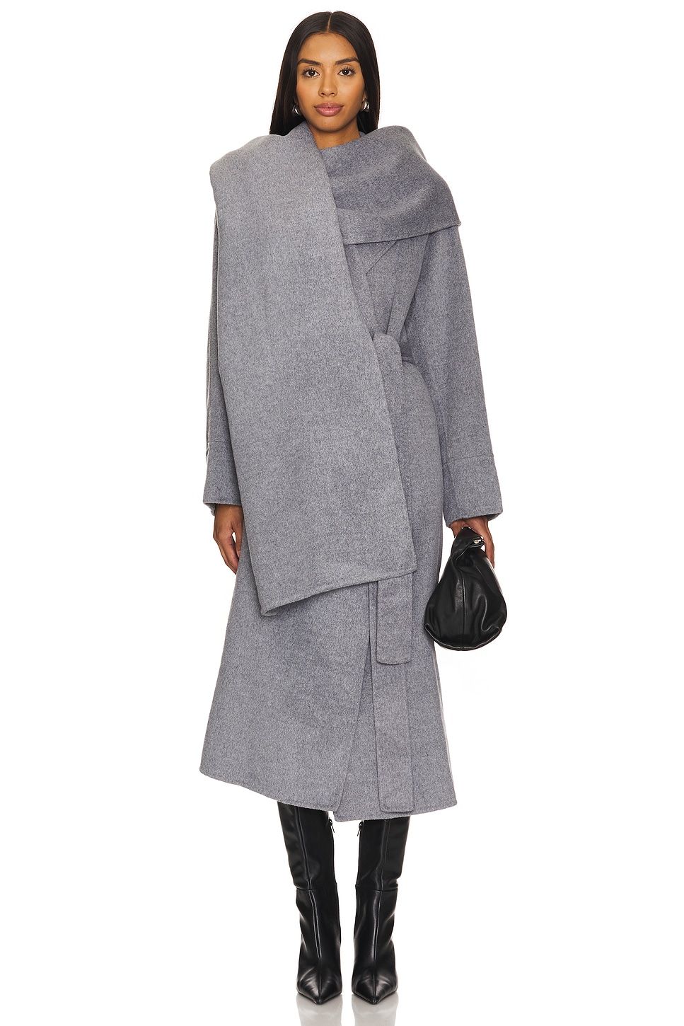 Candice Scarf Double Wool Coat