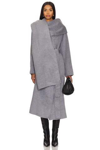 Candice Scarf Double Wool Coat