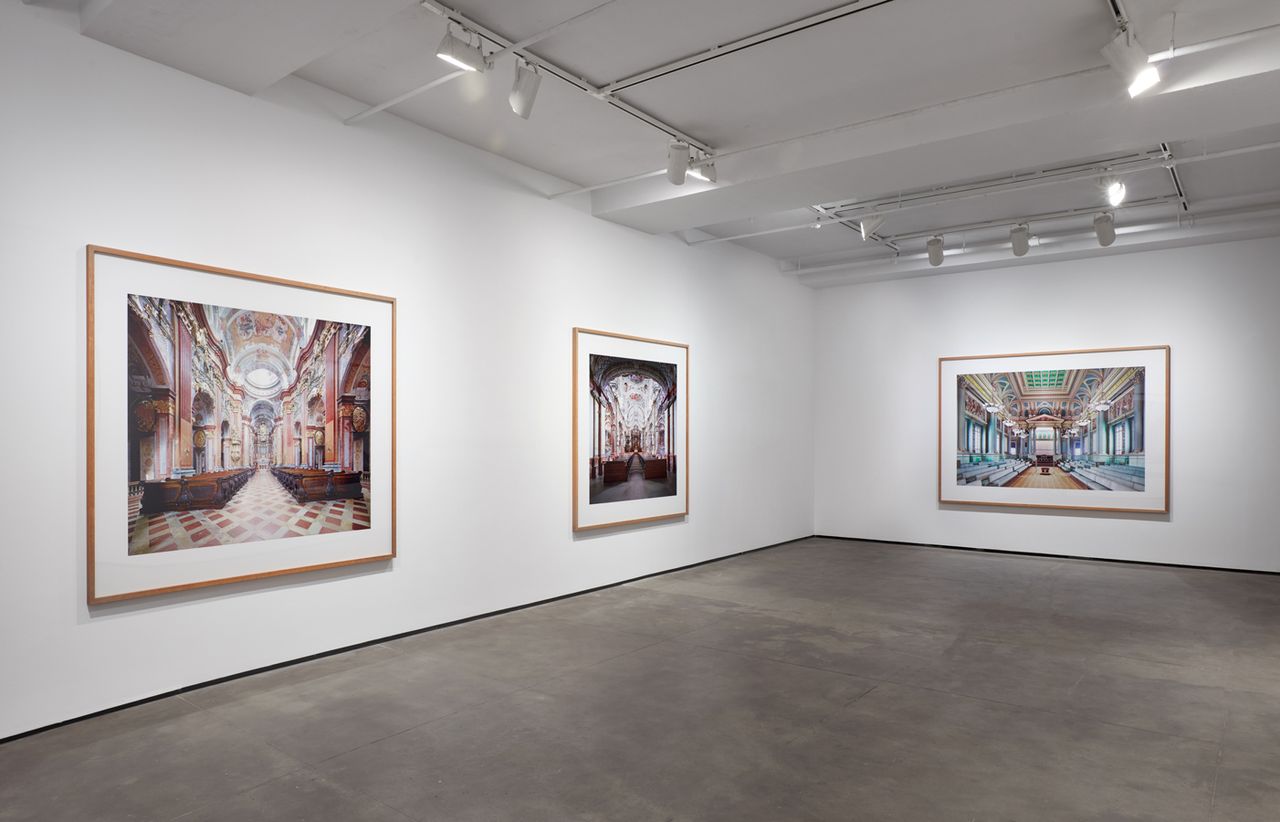 Installation view of Candida Höfer: Heaven on Earth - Curated by Toshiko Mori at Sean Kelly, New York,