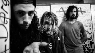 Nirvana backstage in Frankfurt, 1991