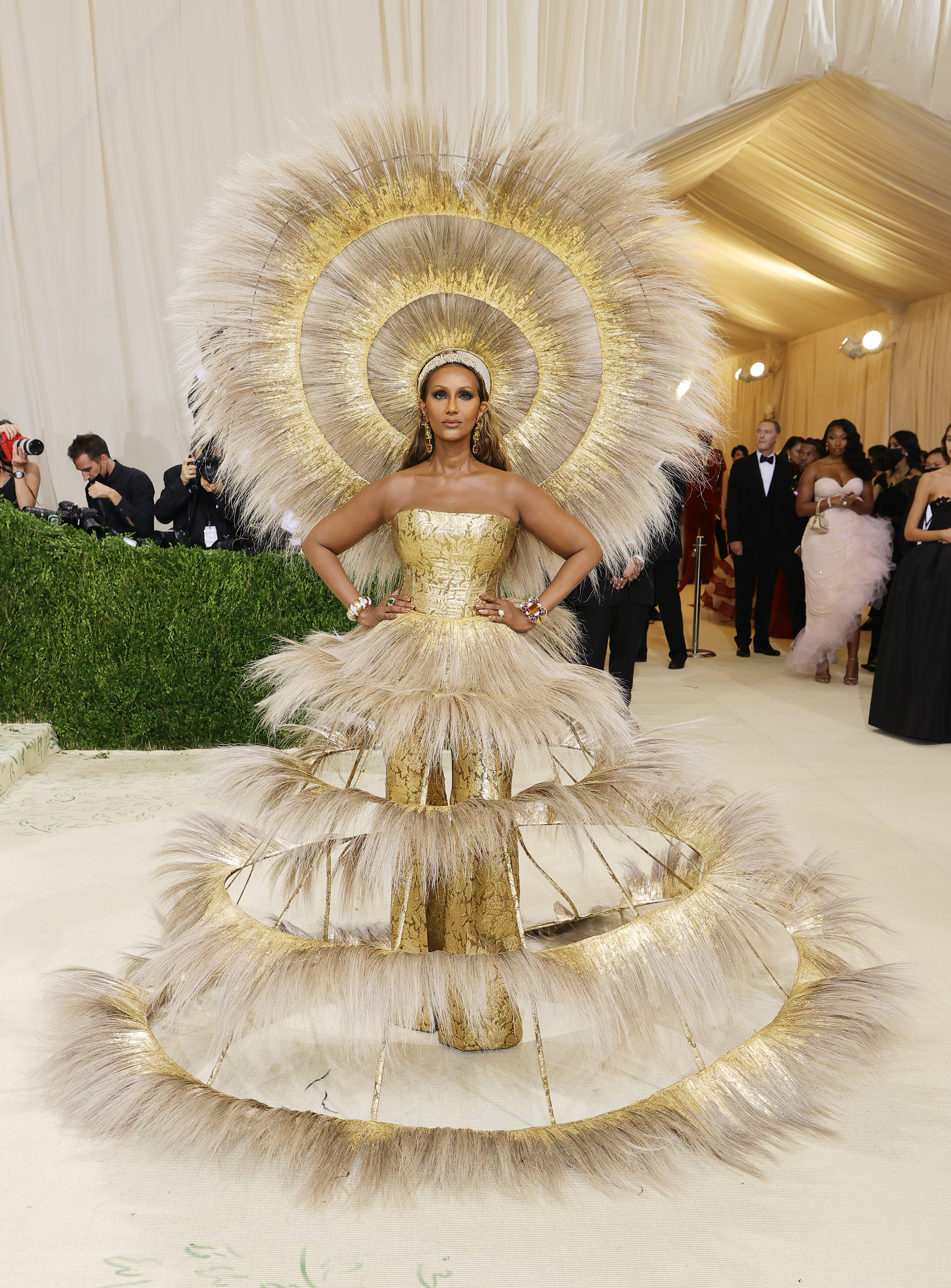 Images of celebrities at the Met Gala in the 2020s.