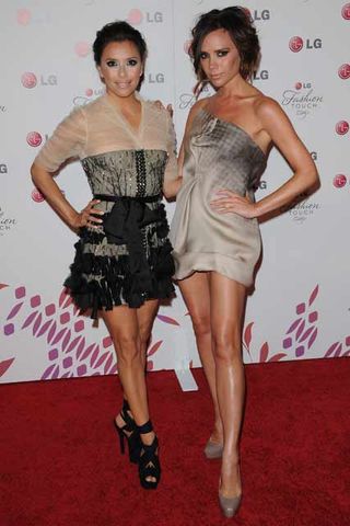 Victoria-Beckham-and-Eva-Longoria Parker-LG Fashion Touch Party - Marie Claire