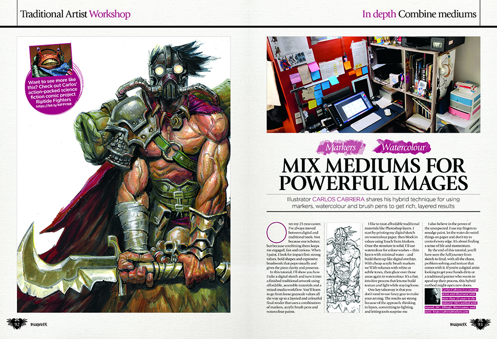 Spreads from ImagineFX 256