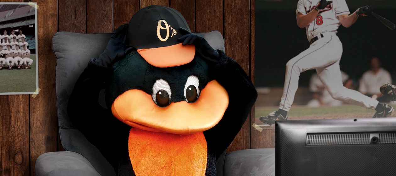 The Orioles mascot.