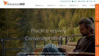 AdvancedMD EHR website screenshot.