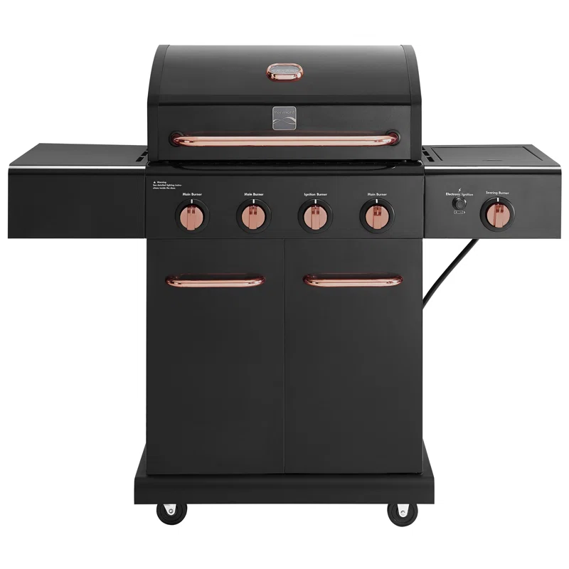 Kenmore 4 Burner Gas Grill with Searing Side Burner on a white background