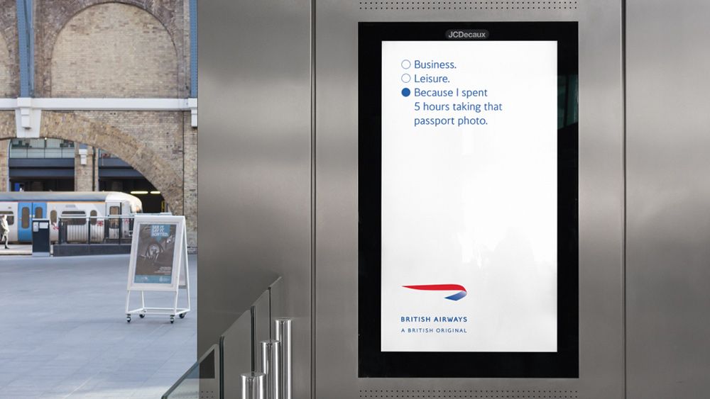An image of an ad from the British Airways British Originals campaign