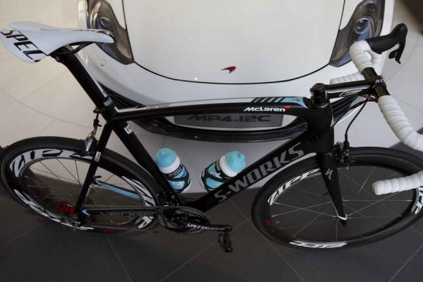 The ultimate bike in front of the ultimate sports car?