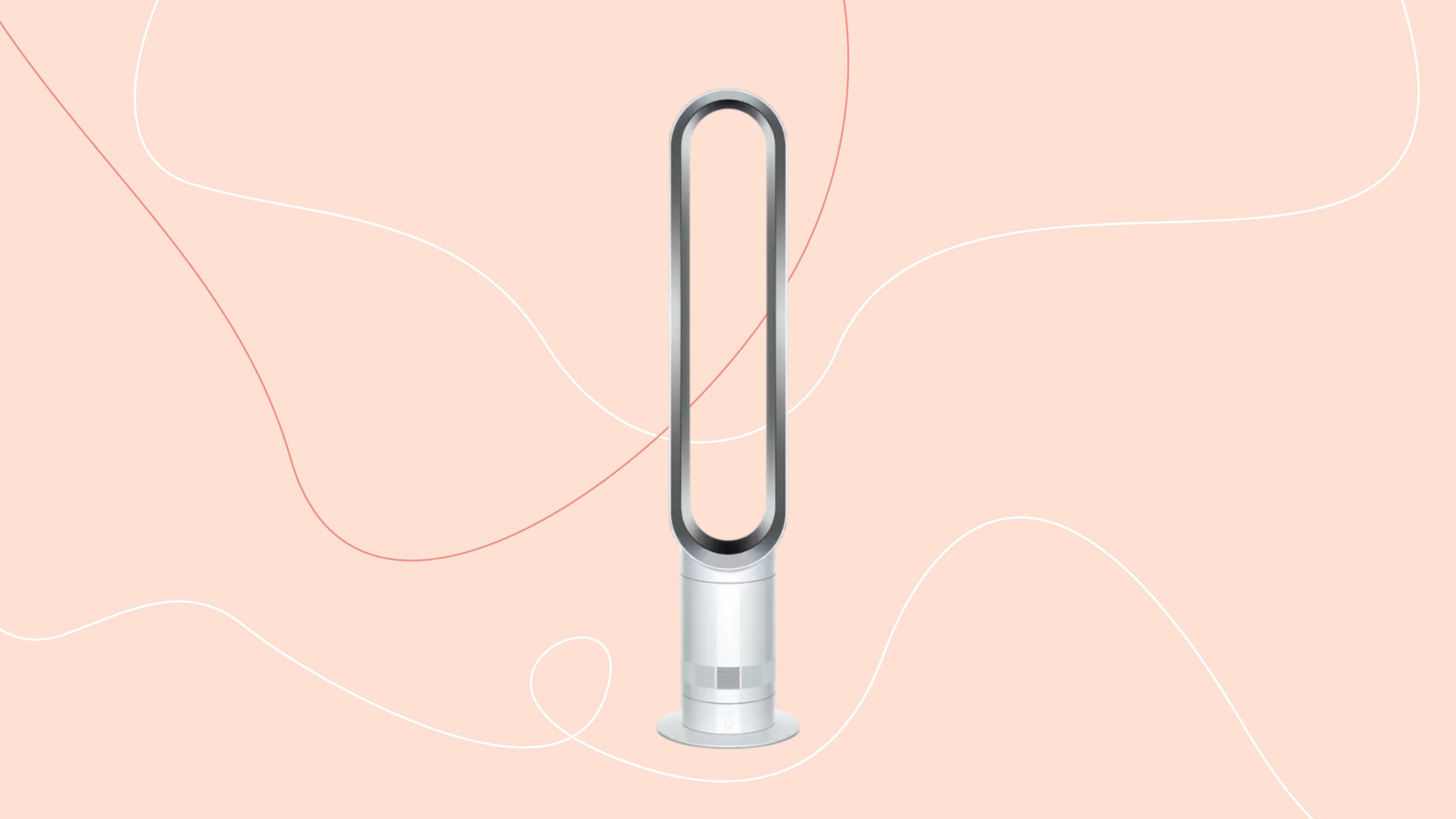 Dyson Cool AM07 Fan on a pink background