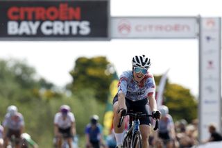 Chloe Hosking in the 2023 Womenâ€™s Elite Citroen Bay Crits at Eastern Gardens Geelong on Monday, Jan 2, 2023.(Photo by Con CHRONIS)