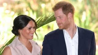 Meghan, Duchess of Sussex and Prince Harry, Duke of Sussex attend a reception to celebrate the UK and South Africa’s important business and investment relationship at the High Commissioner’s Residence during their royal tour of South Africa on October 02, 2019 in Johannesburg, South Africa.