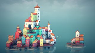 best free web browser games: An island town built in Townscaper