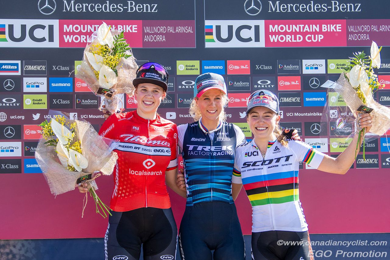 L to r: Alessandra Keller, Jolanda Neff, Kate Courtney