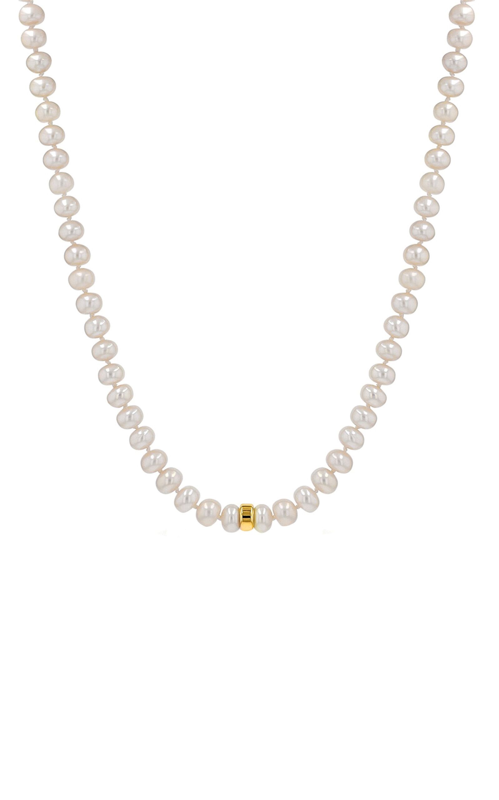 14k Yellow Gold Pearl Necklace