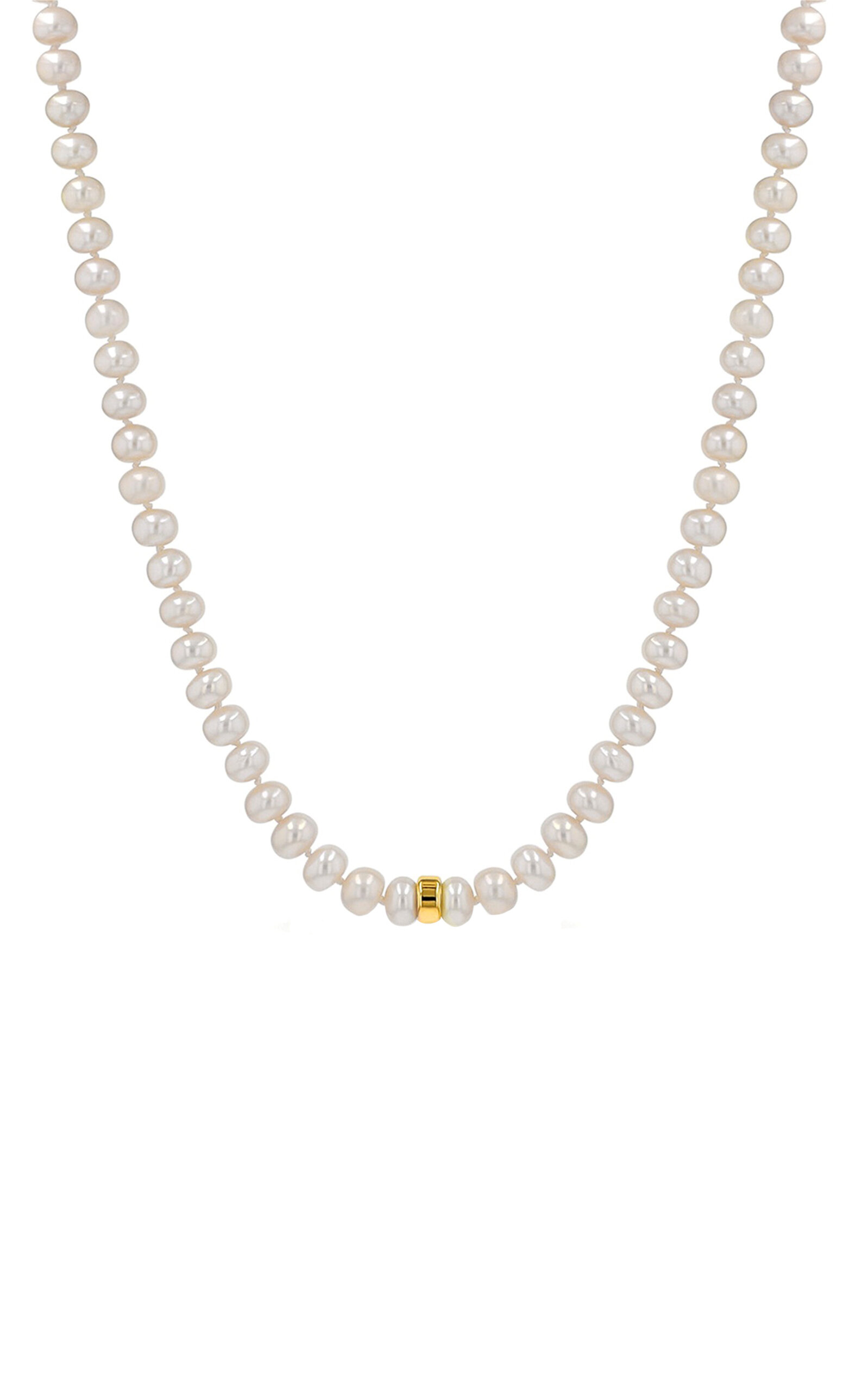 14k Yellow Gold Pearl Necklace