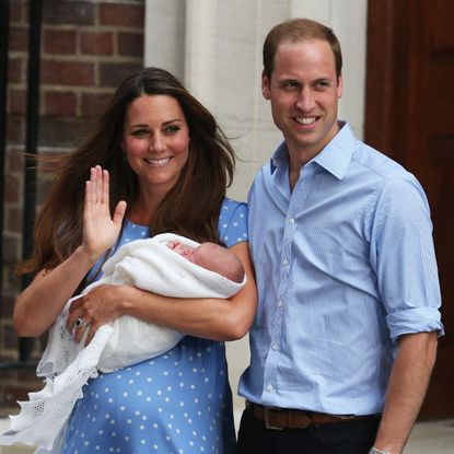 The Duke and Duchess of Cambridge welcome Prince George in 2013