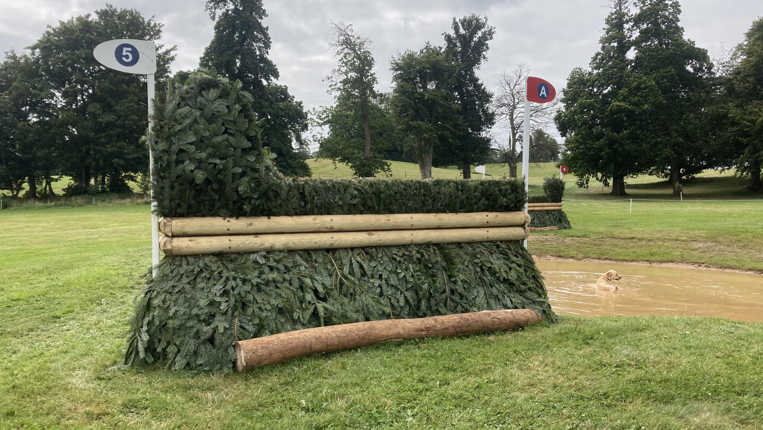 Bicton Horse Trials cross-country course: five-star fence 5a