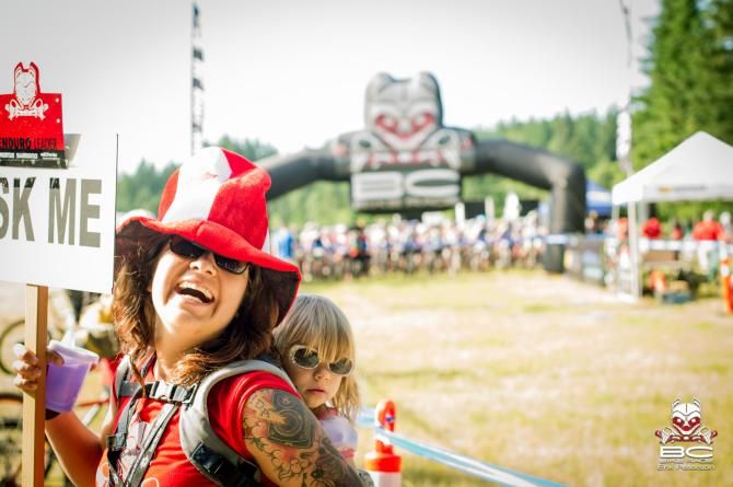 Canada Day is well represented at the BCBR. Ryder's Eyewear passed out sunglasses with the colors of multiple nations to make it one big celebration.