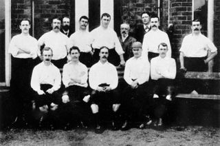 The Preston North End team who won the 1888/89 Football League title