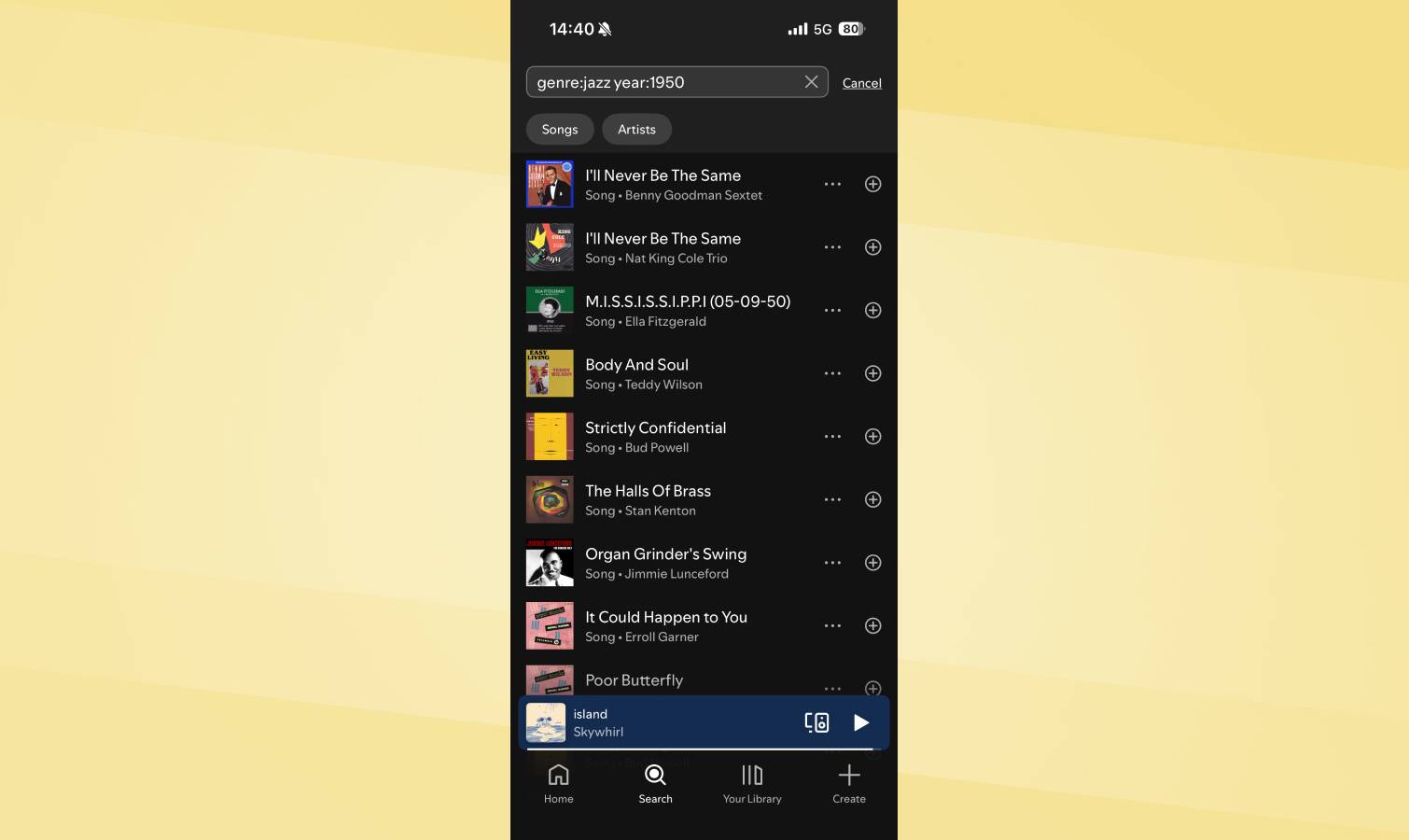 Advanced tags in Spotify search