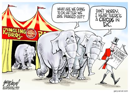 Editorial cartoon U.S. Elephants GOP