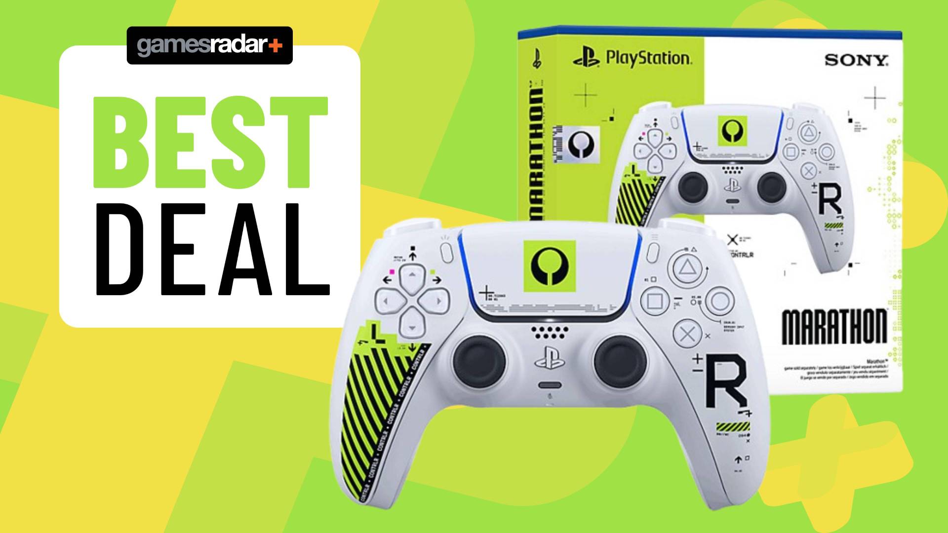 Image of the official Marathon DualSense controller on a light green GamesRadar+ background.
