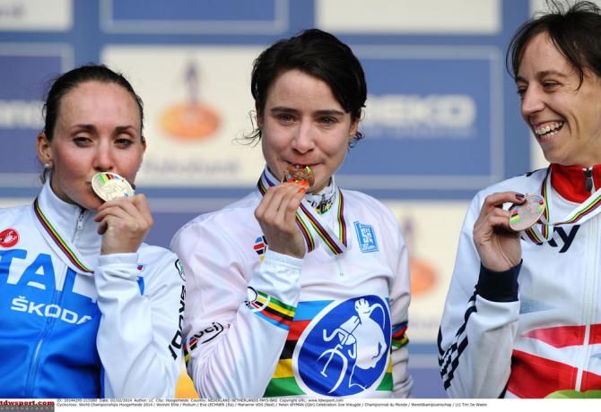 Lechner, Vos and Wyman with their medals