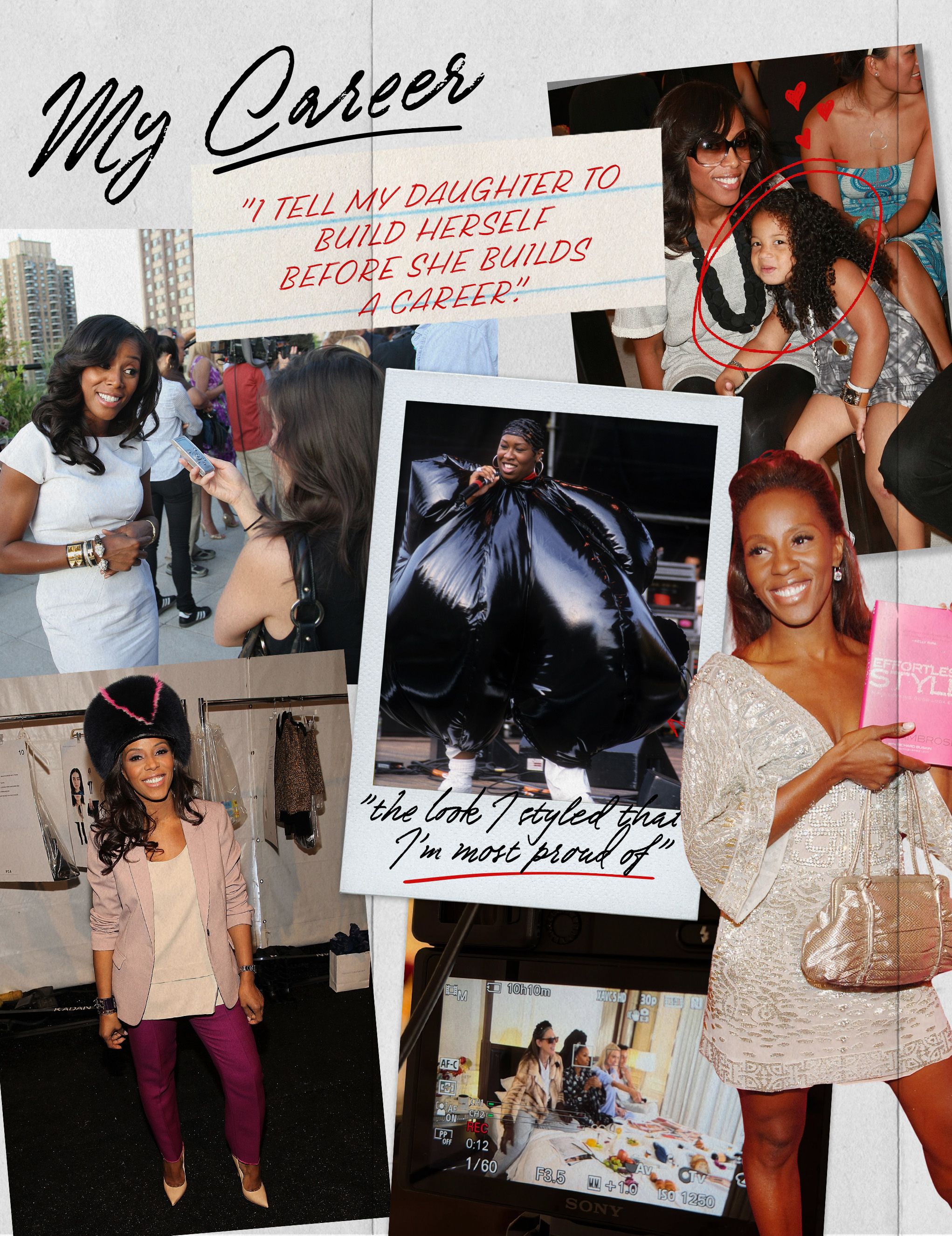 Collage of June Ambrose.