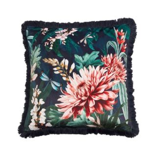 Velvet Floral Cushion