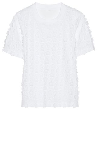 Chloe Floral Appliqued Cotton Tshirt, £425