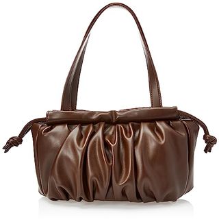 The Drop Women's Shanae Scrunch Bag With Drawstring Closure, Chocolate, One Size