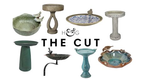 The Cut bird bath collage