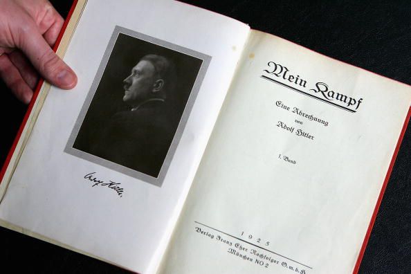 A signed edition of &amp;quot;Mein Kampf.&amp;quot;