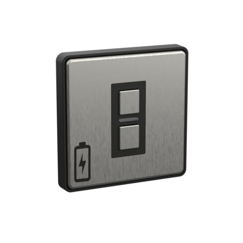 Lightwave Wire-Free Scene Selector (2 Button) Stainless Steel - Battery Powered, Multi-Press Built-In