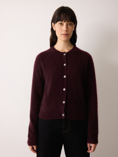 Halo Cashmere Cardigan | Purple