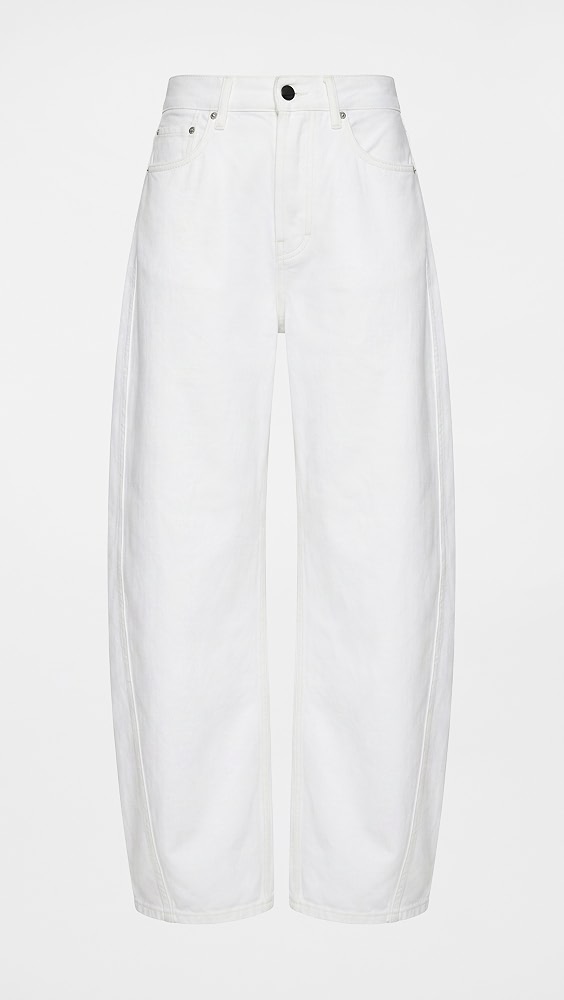 Callum Barrel Jeans - Talc